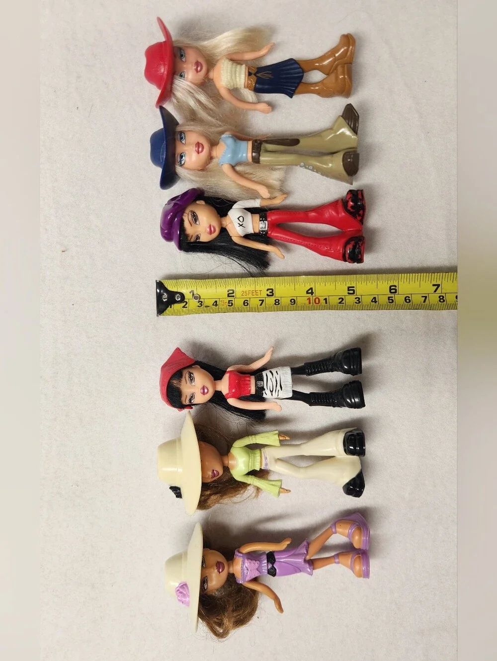Vintage 2003 Bratz McDonalds Happy Meal Mini Dolls Lot Of 6 Strut It Cowgirl